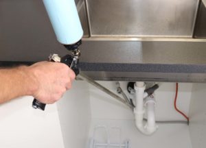 long barrel foam gun for low places