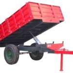 red trailer with heavy duty coating