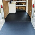 trailer floor with black coating